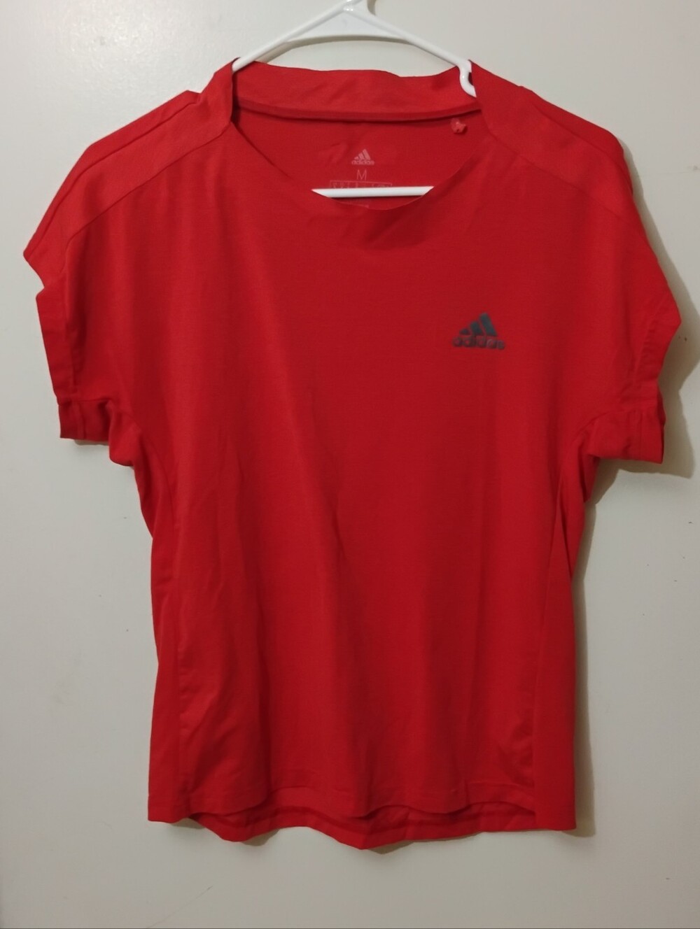 adidas Women's Red Short Sleeve Performance Tee